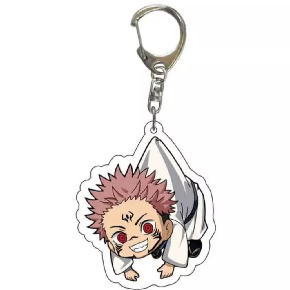 Set of 2 Acrylic Keychains Jujutsu Kaisen Anime Sukuna and Yuji Itadori NEW